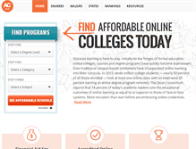 Tablet Screenshot of affordablecollegesonline.org